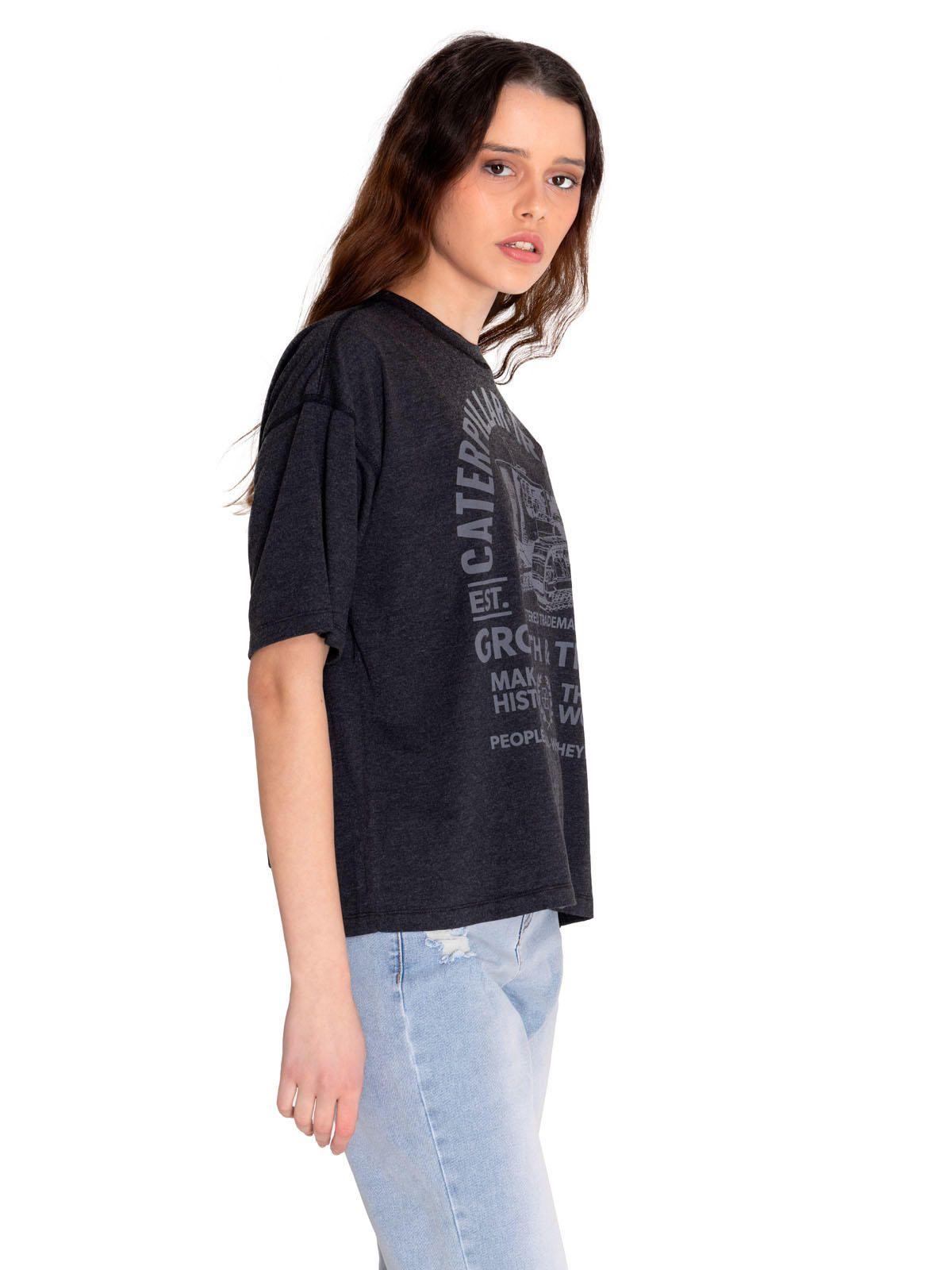 Polera Manga Corta Mujer Boxy Novelty Tee 2 Negro-1