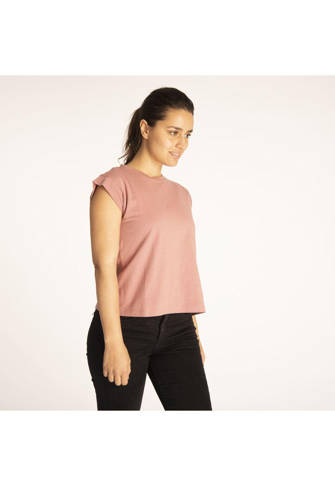 Polera M/C Mujer Shoulder Tee Rosado-1