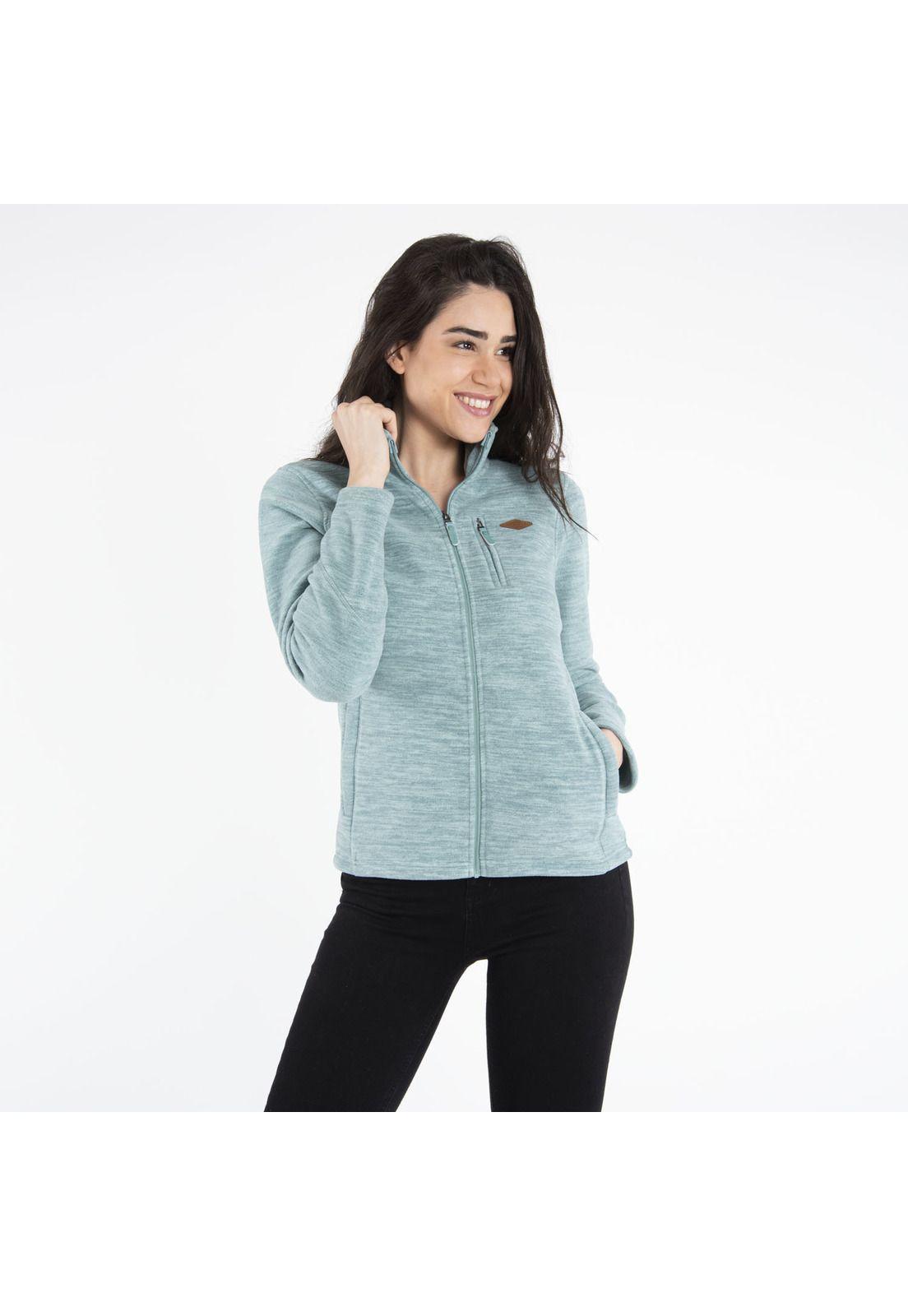 Polar Mujer Kata Knitted Full Zi Azul-0