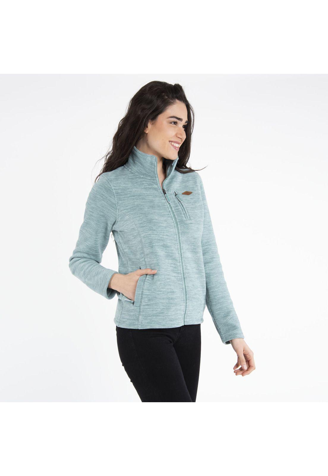 Polar Mujer Kata Knitted Full Zi Azul-1