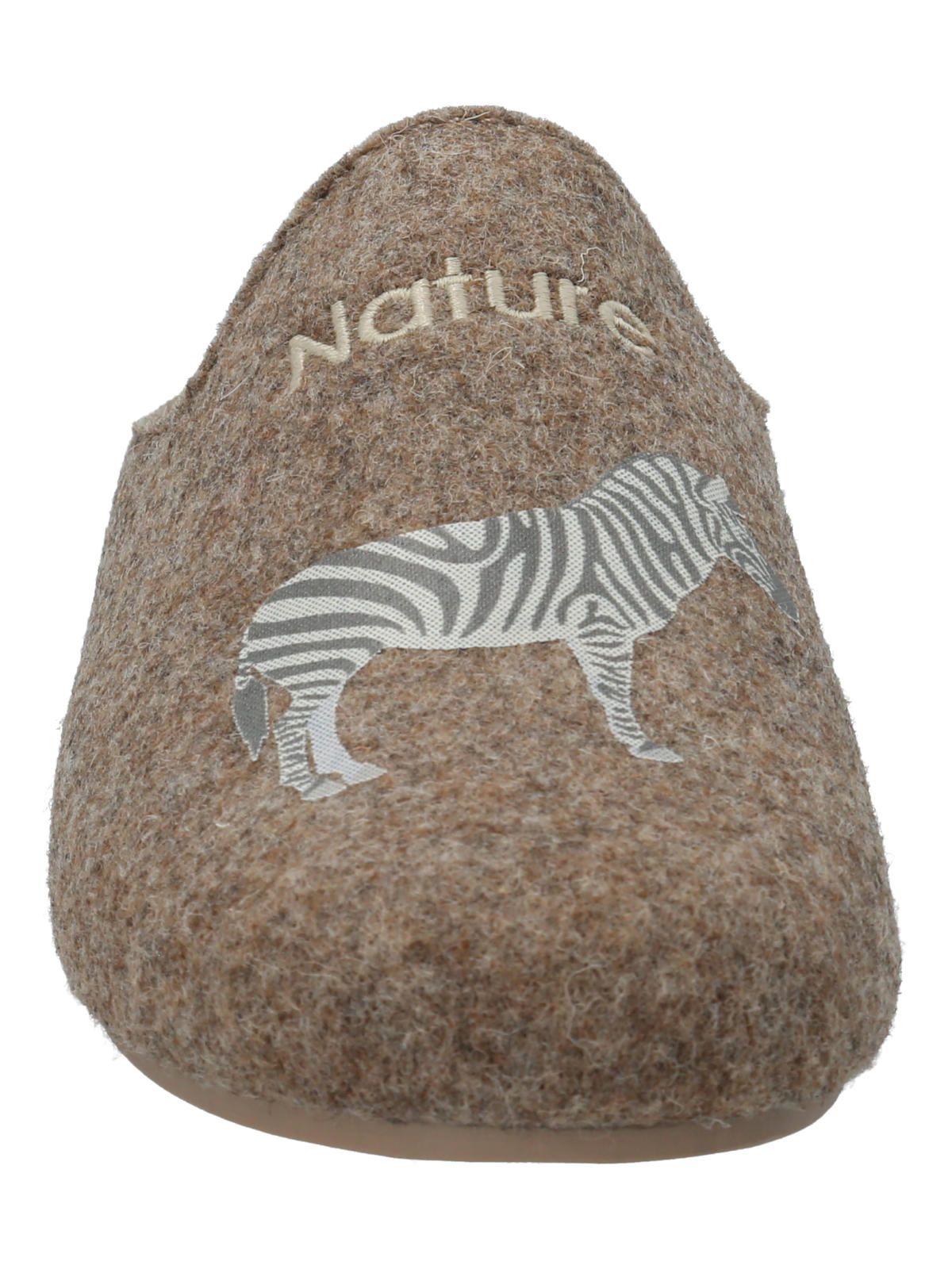 Pantufla Fibra Reciclad Unisex Slip Zebra Café-5