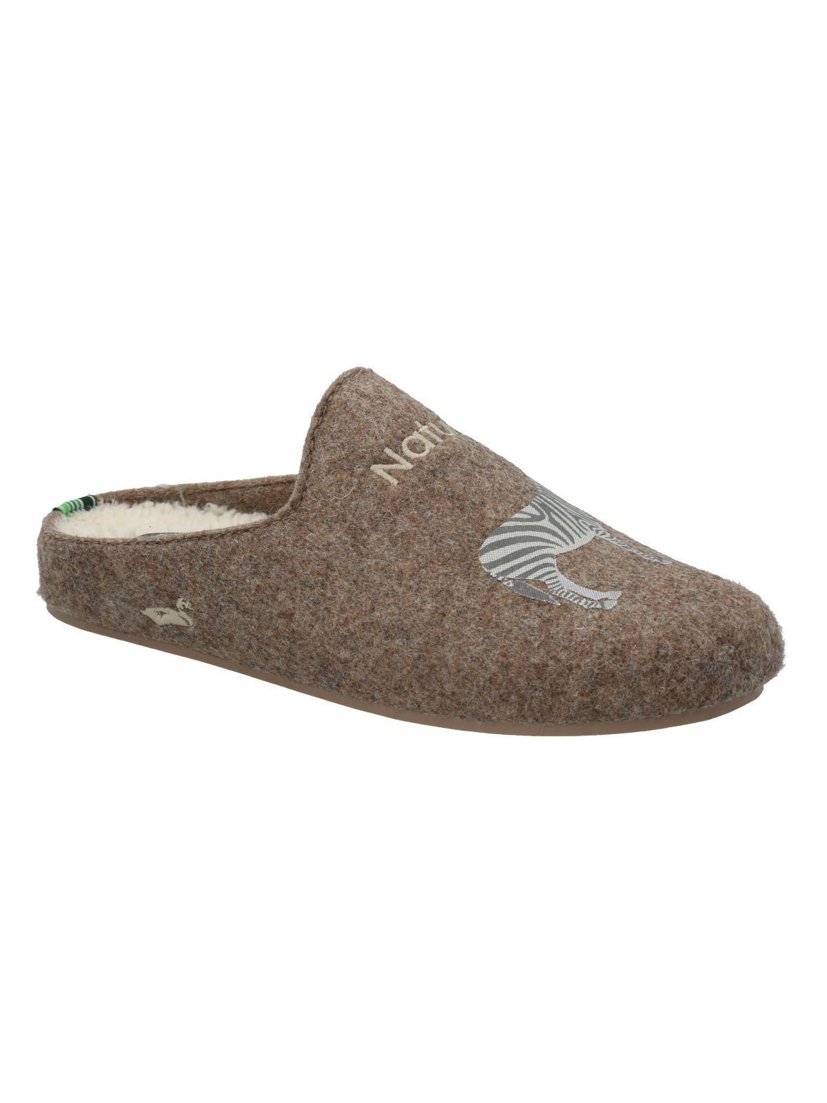 Pantufla Fibra Reciclad Unisex Slip Zebra Café-3