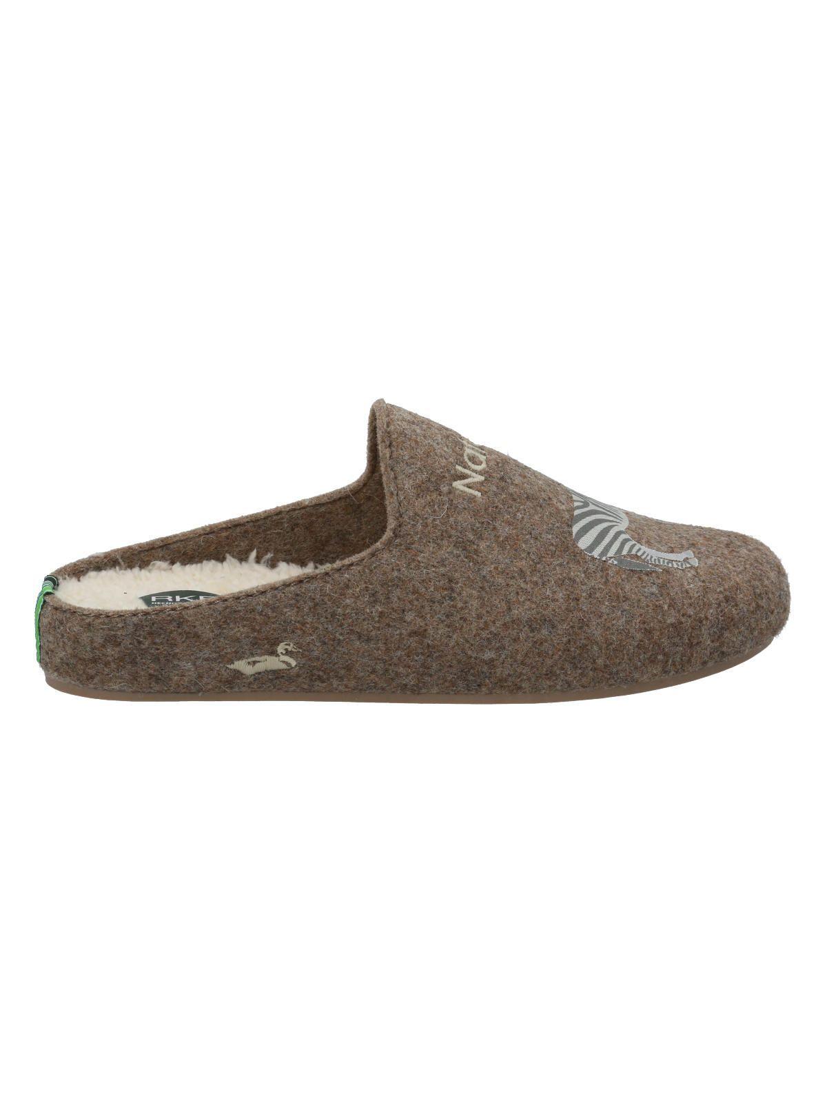 Pantufla Fibra Reciclad Unisex Slip Zebra Café-4