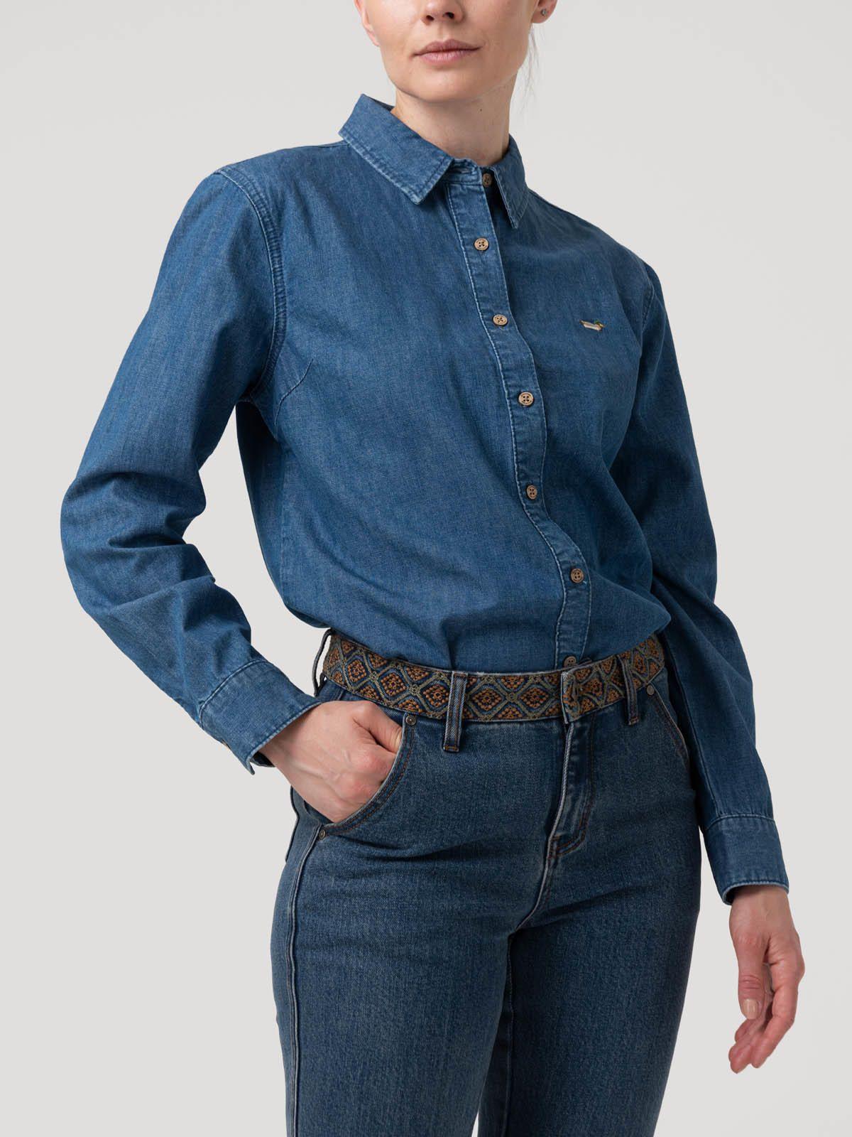 Blusa Algodón Mujer Blume Azul-4