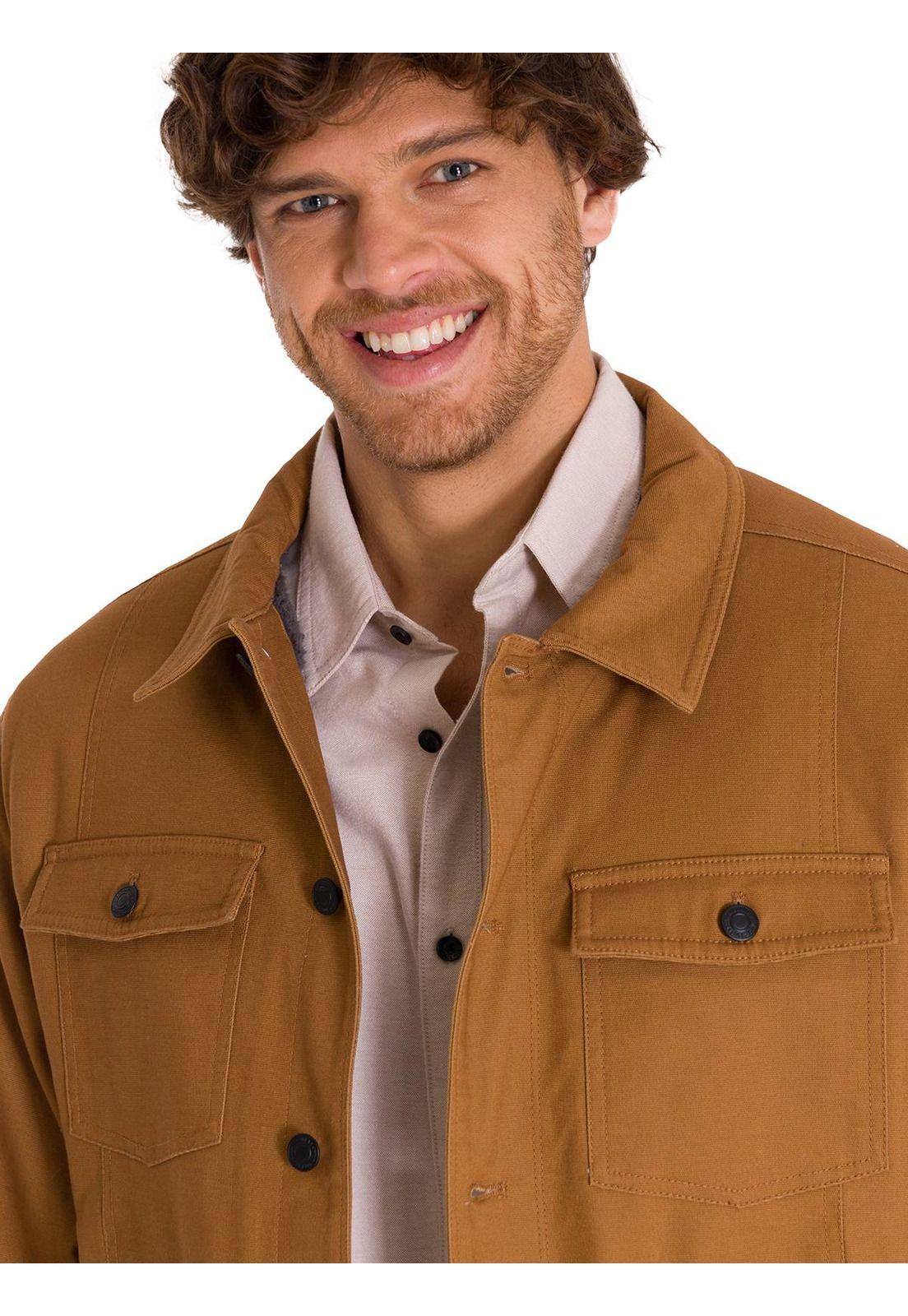 Chaqueta Trucker Hombre Café-4