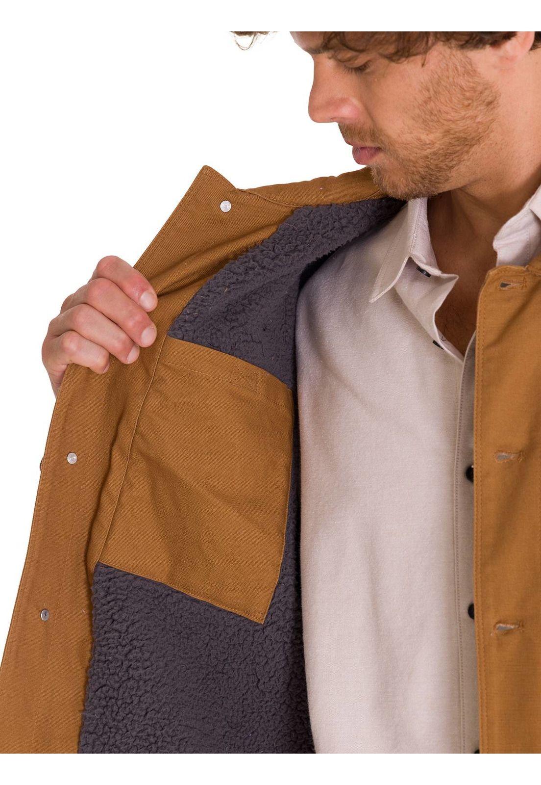 Chaqueta Trucker Hombre Café-5