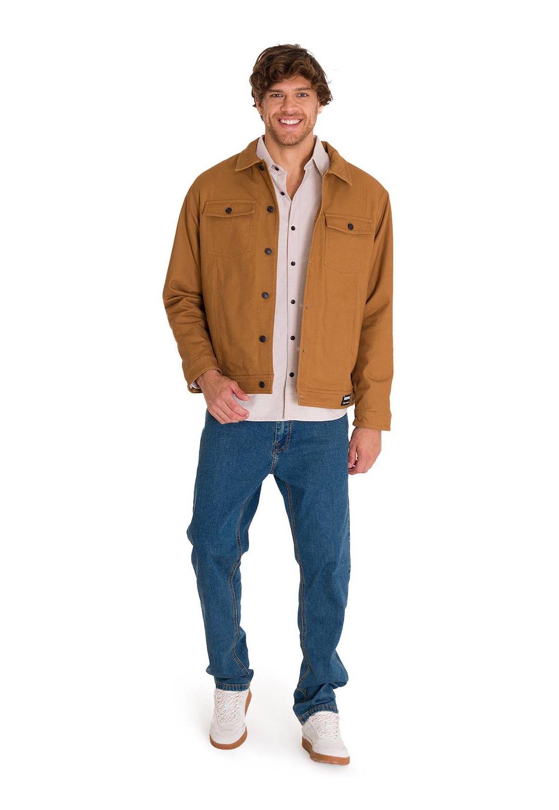 Chaqueta Trucker Hombre Café-6