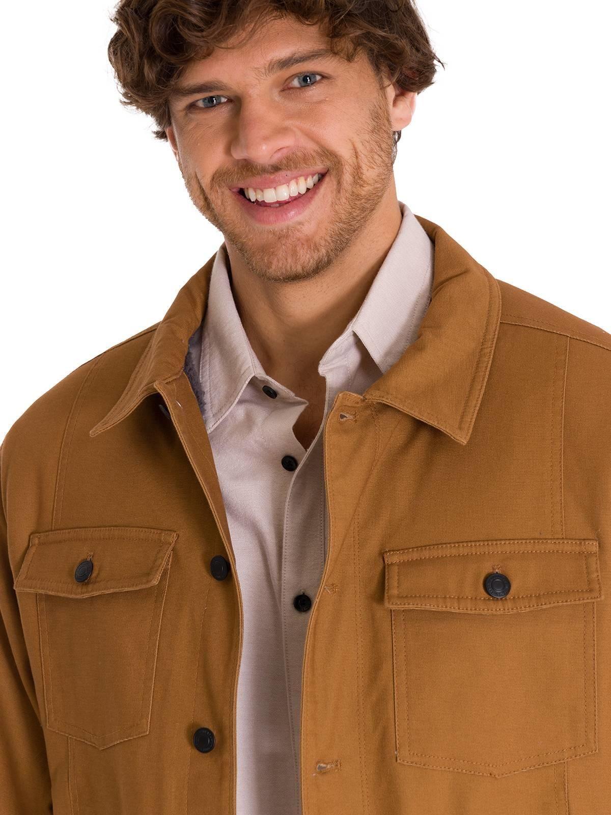 Chaqueta Trucker Hombre Café-4