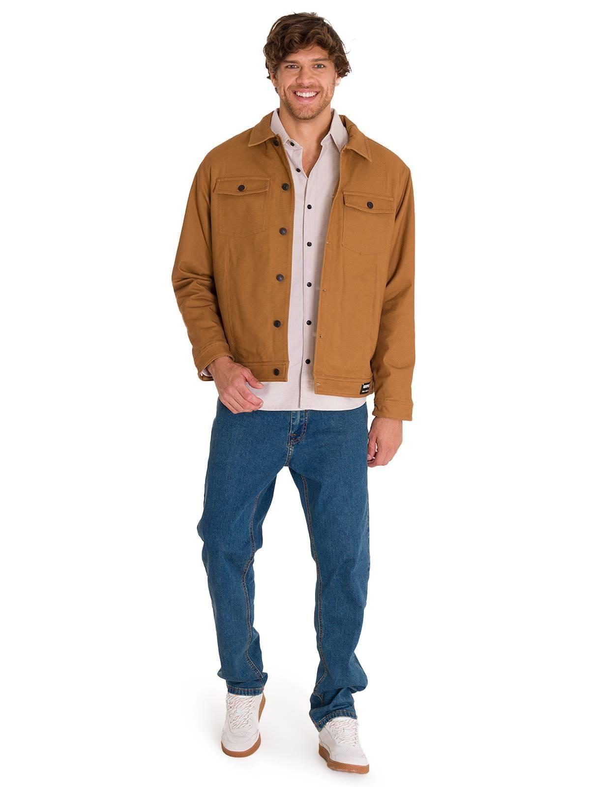 Chaqueta Trucker Hombre Café-6