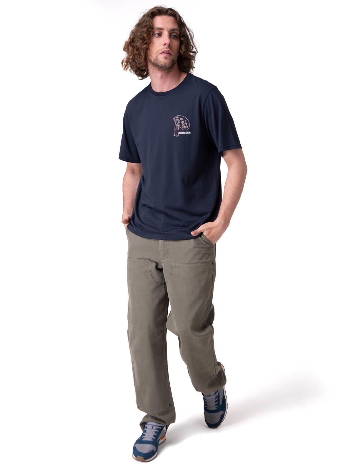 Polera Manga Corta All In A Days Work G Hombre Azul-4