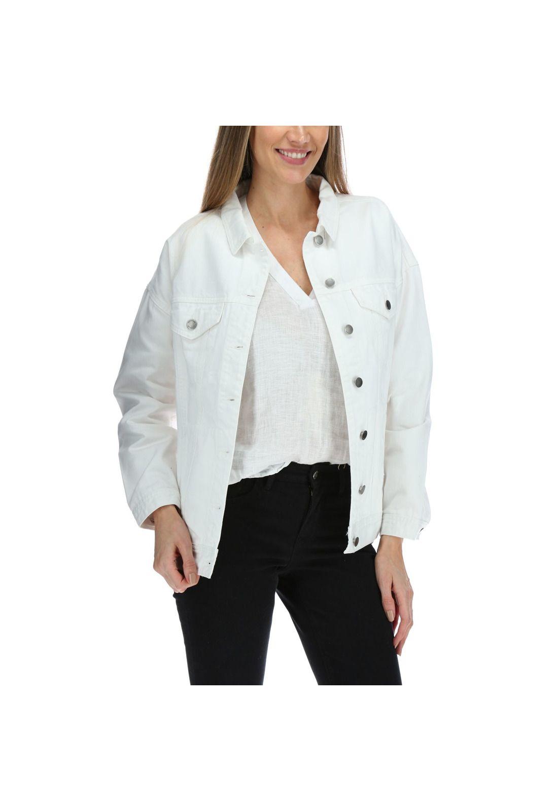 Chaqueta Jeans Mujer Alice Blanco-0