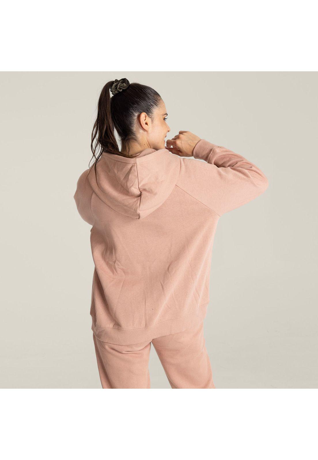 Polerón Mujer Hoodie F Zipper Emma Beige-3