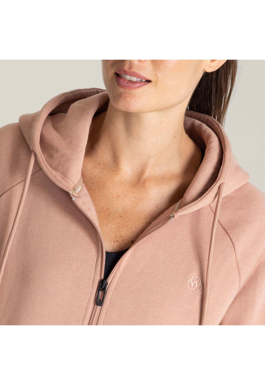 Polerón Mujer Hoodie F Zipper Emma Beige-4