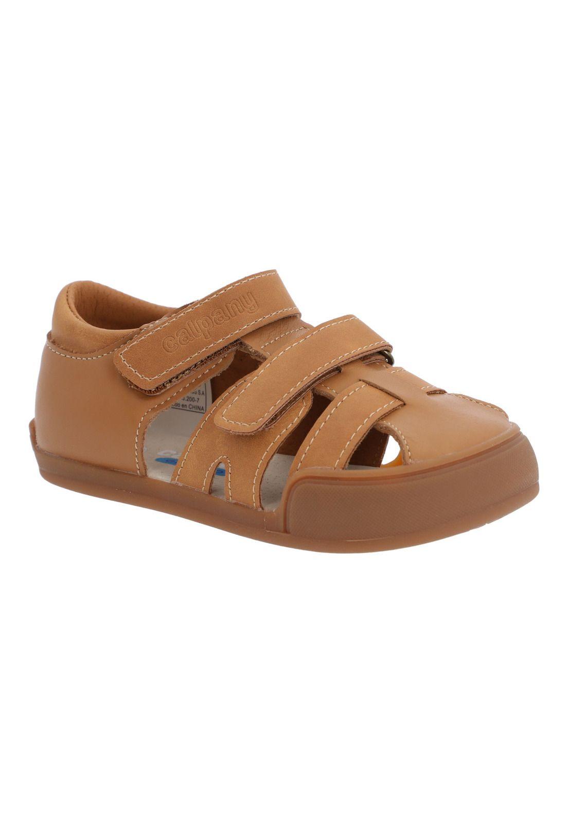 Sandalia Cuero Ergonómica Nino Kentucky Café-0