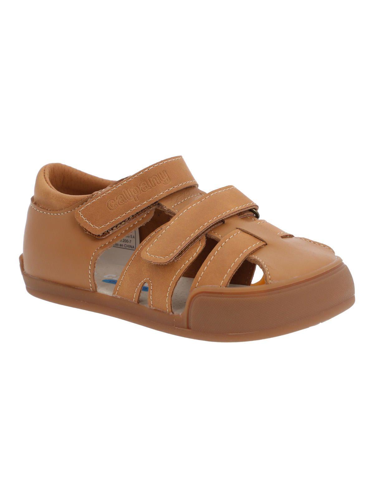 Sandalia Cuero Ergonómica Nino Kentucky Café-0
