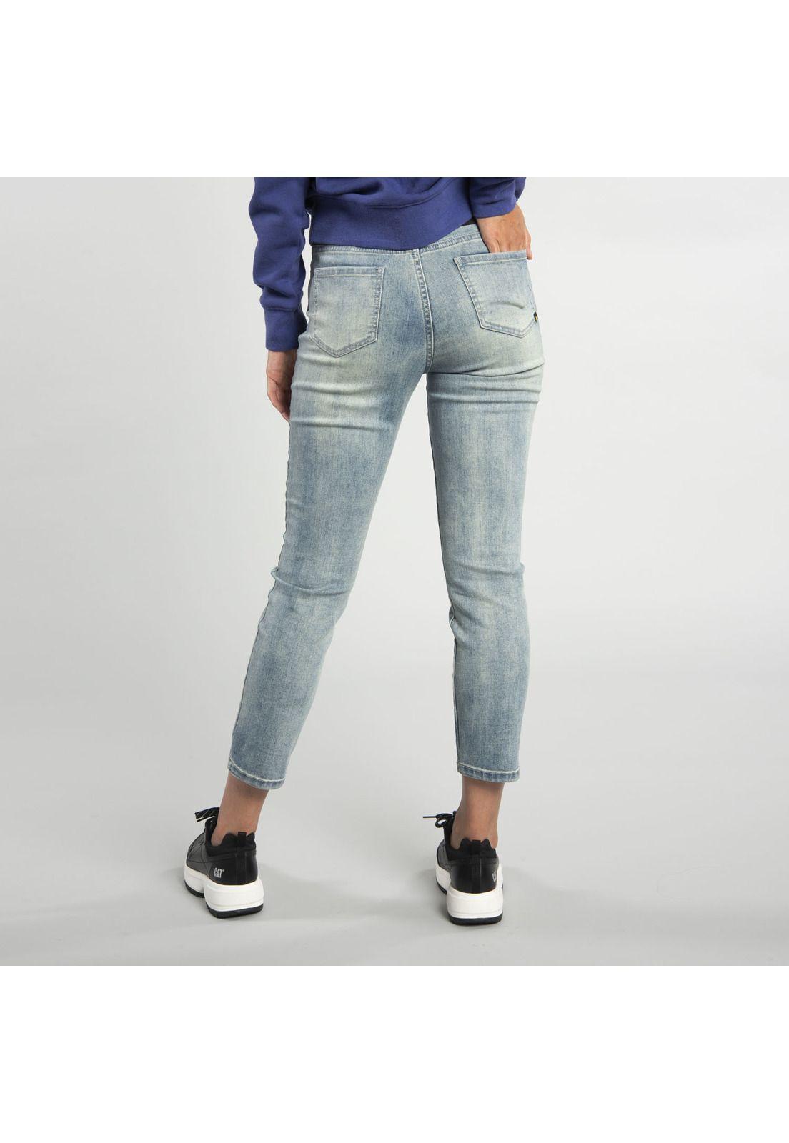 Jeans Mujer Symbol High Rise Straight Celeste-3