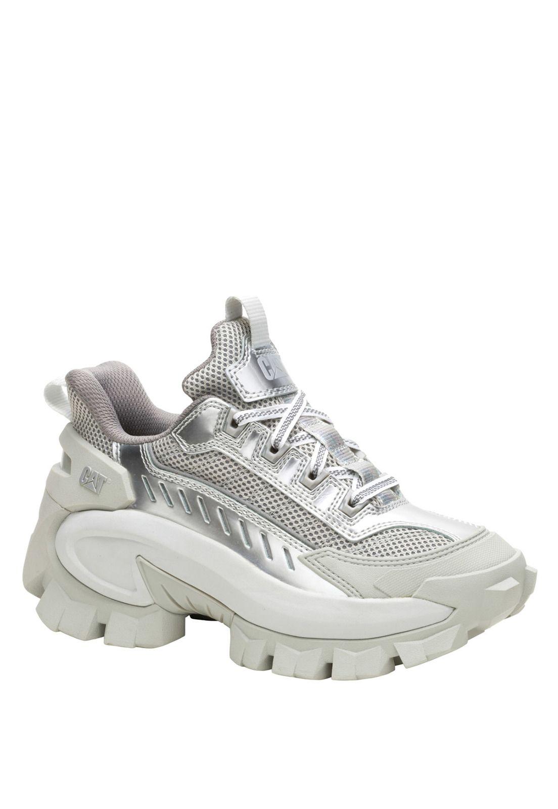 Zapatilla Cuero Mujer Intruder Max Lace Ch Plateado-0