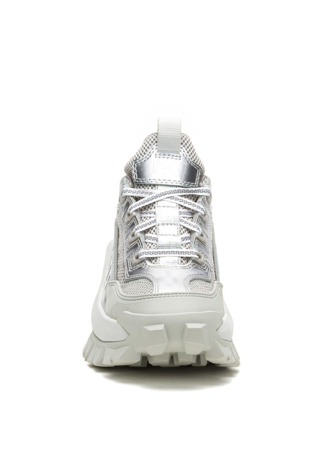 Zapatilla Cuero Mujer Intruder Max Lace Ch Plateado-4