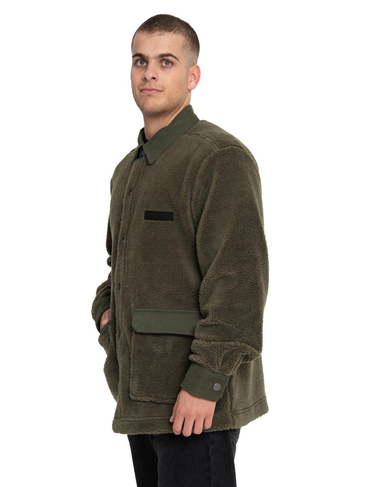 Polar Casual Hombre Sherpa Jacket Verde-1