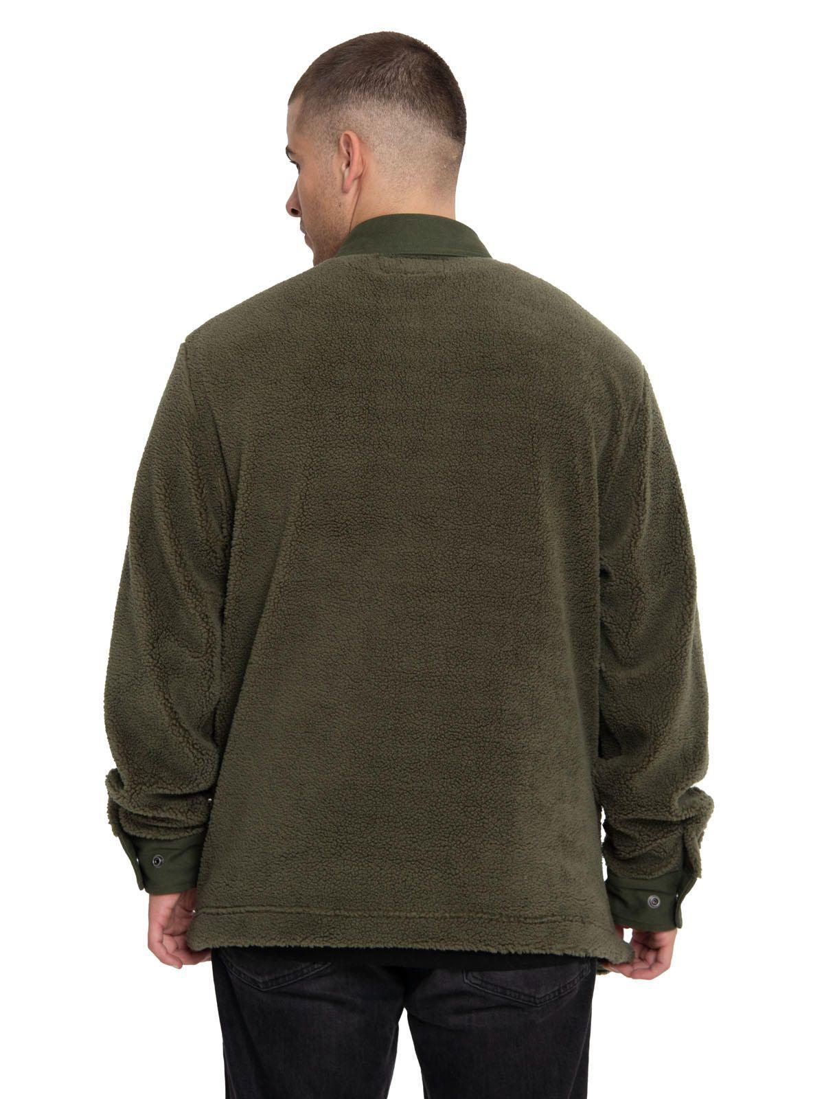 Polar Casual Hombre Sherpa Jacket Verde-3