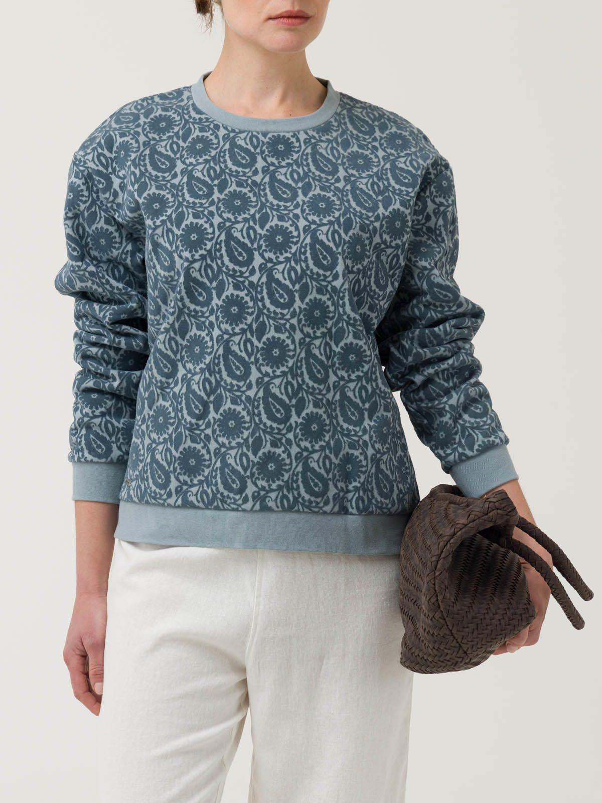 Polerón Algodón Orgánico Mujer North Celeste -4