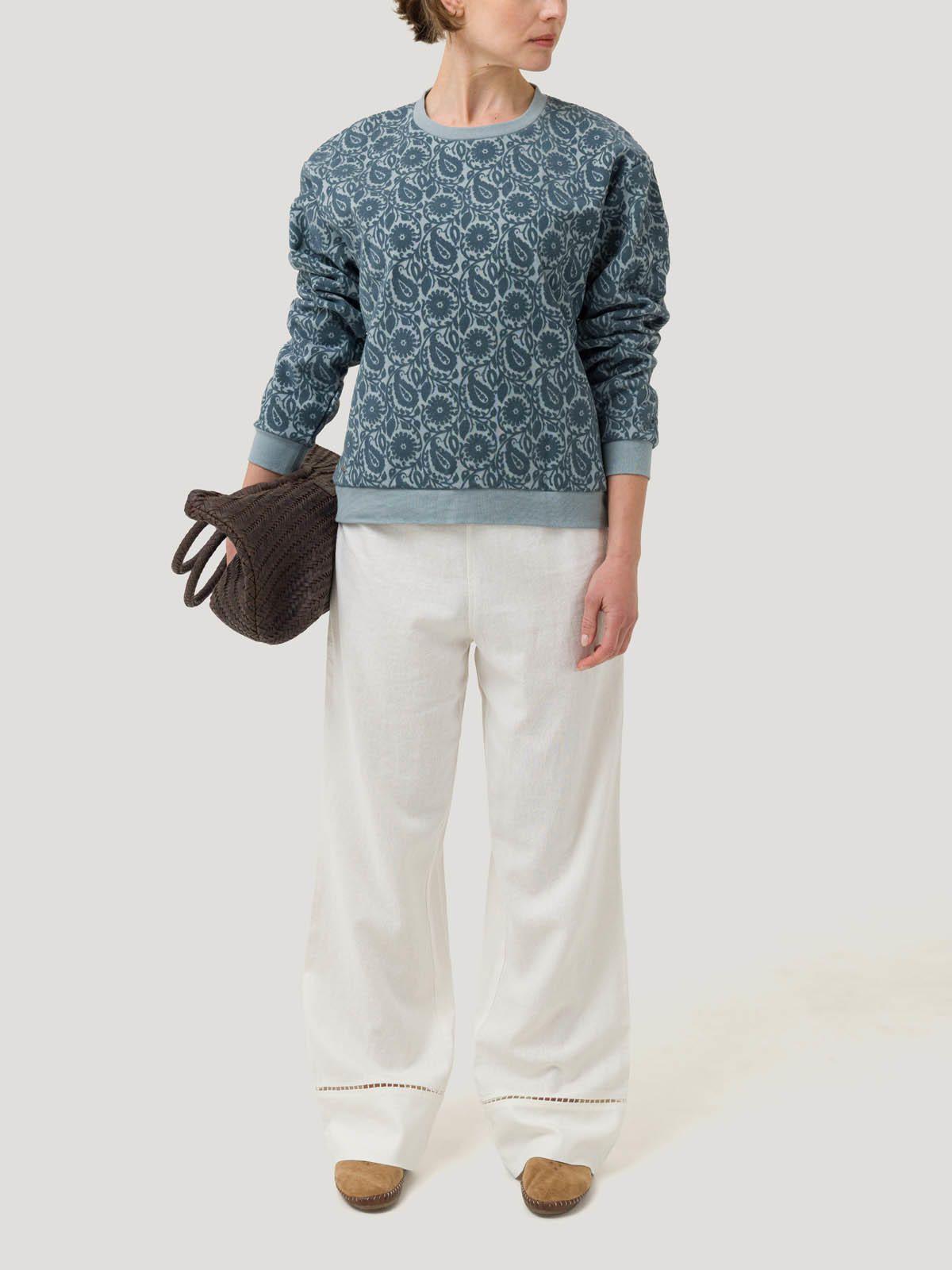 Polerón Algodón Orgánico Mujer North Celeste -7