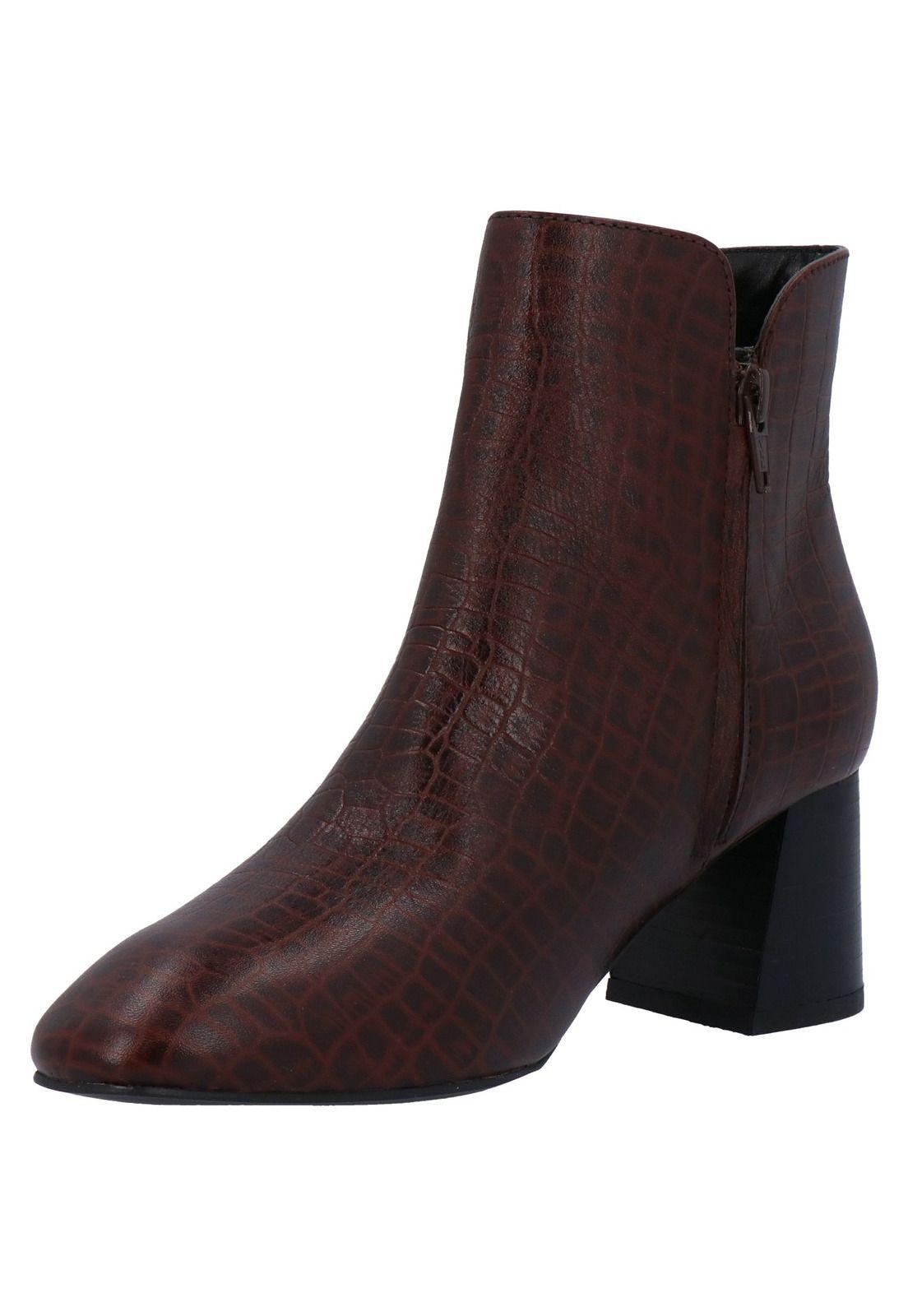 Botin Mujer Cuero Devoted Burdeo-3