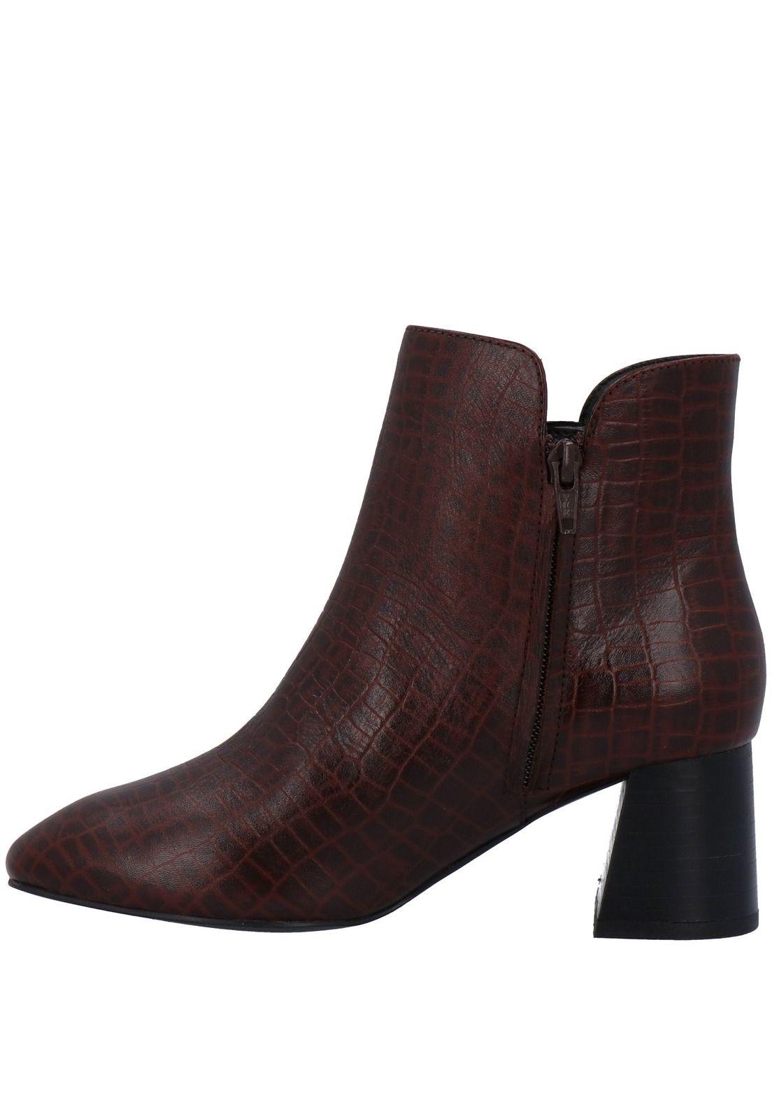 Botin Mujer Cuero Devoted Burdeo-4