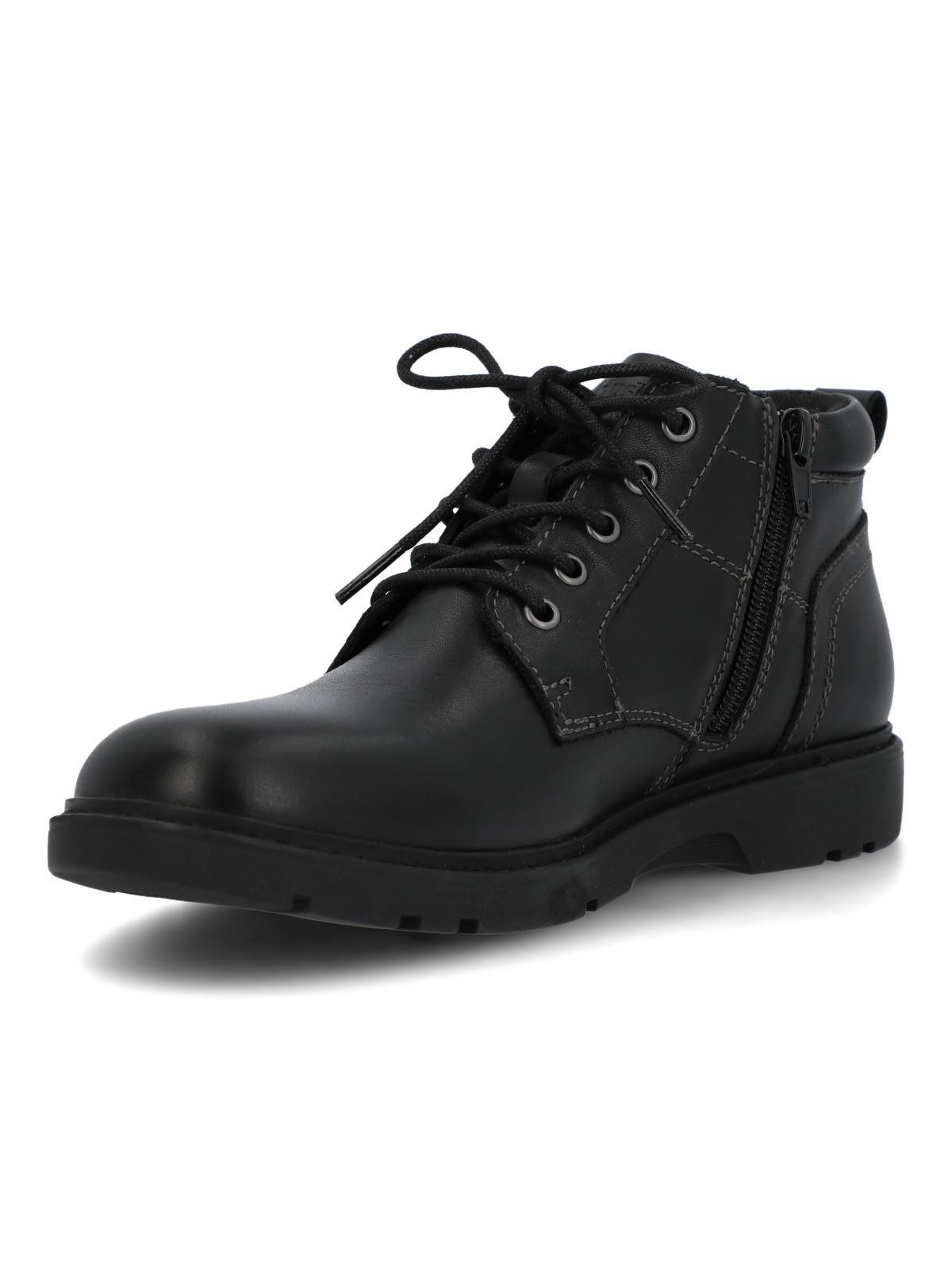 Botin Escolar Cuero Niño Gardia Negro-4