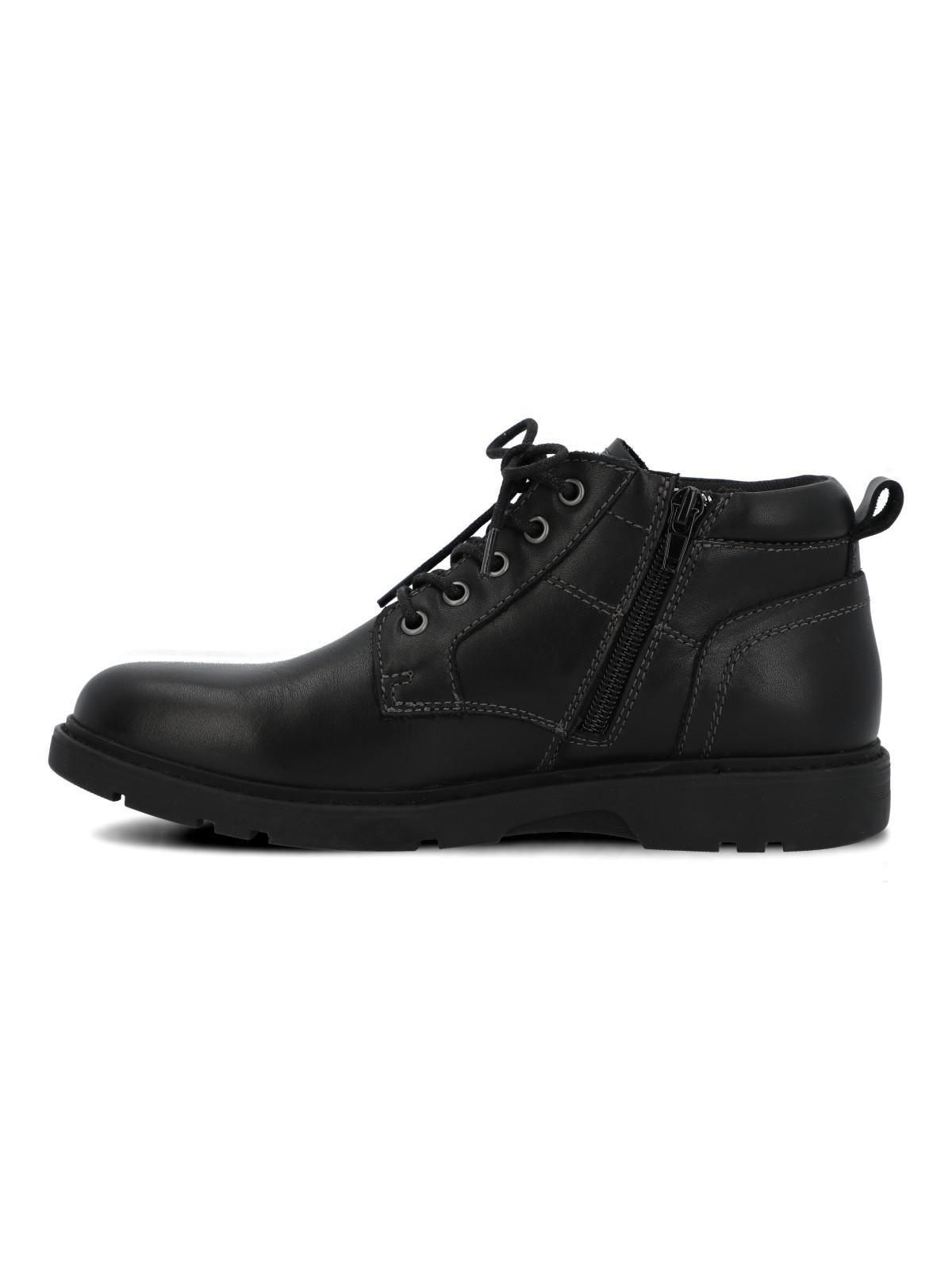 Botin Escolar Cuero Niño Gardia Negro-5