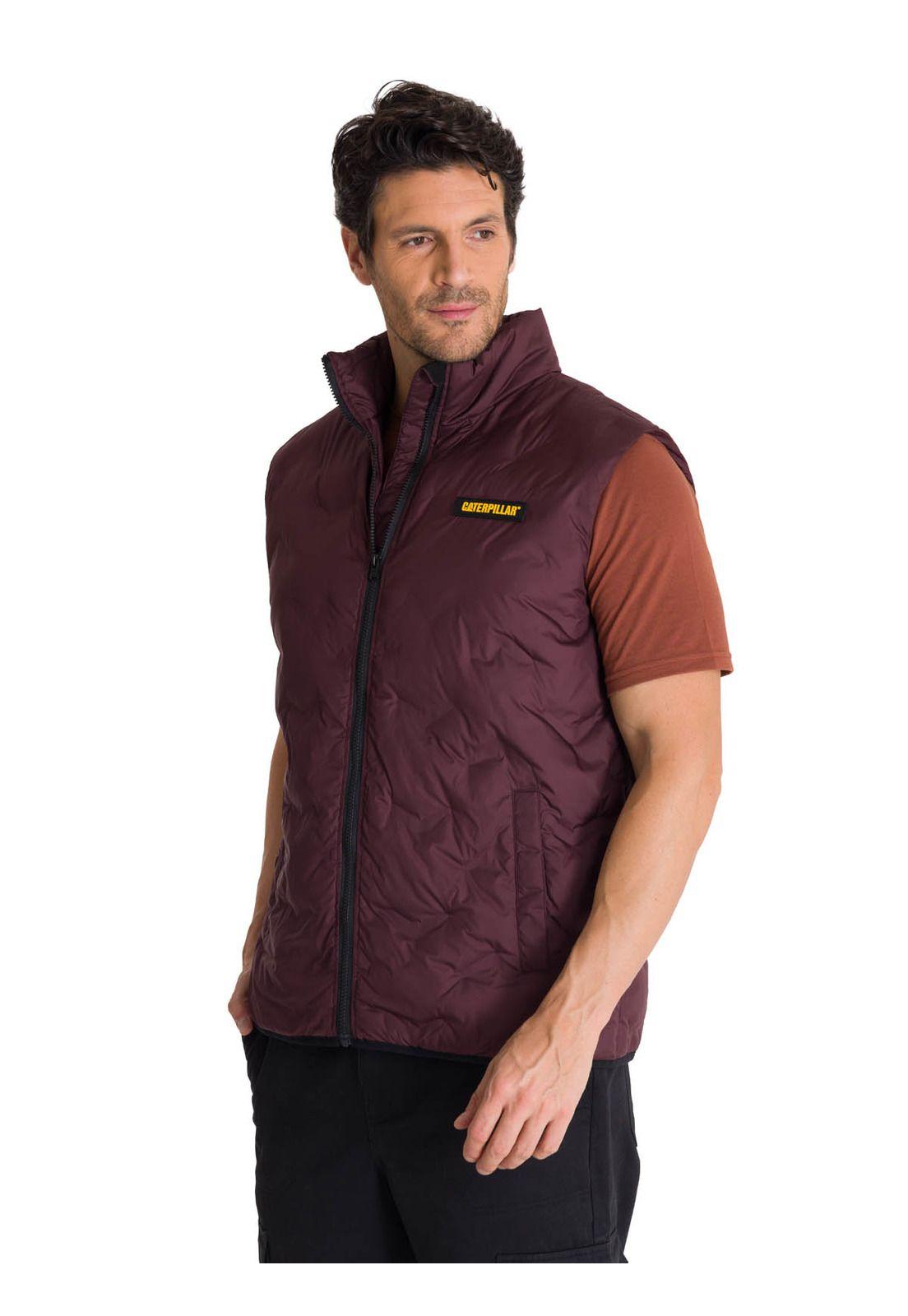 Chaqueta Sin Mangas Hombre Bonded Burdeo-1