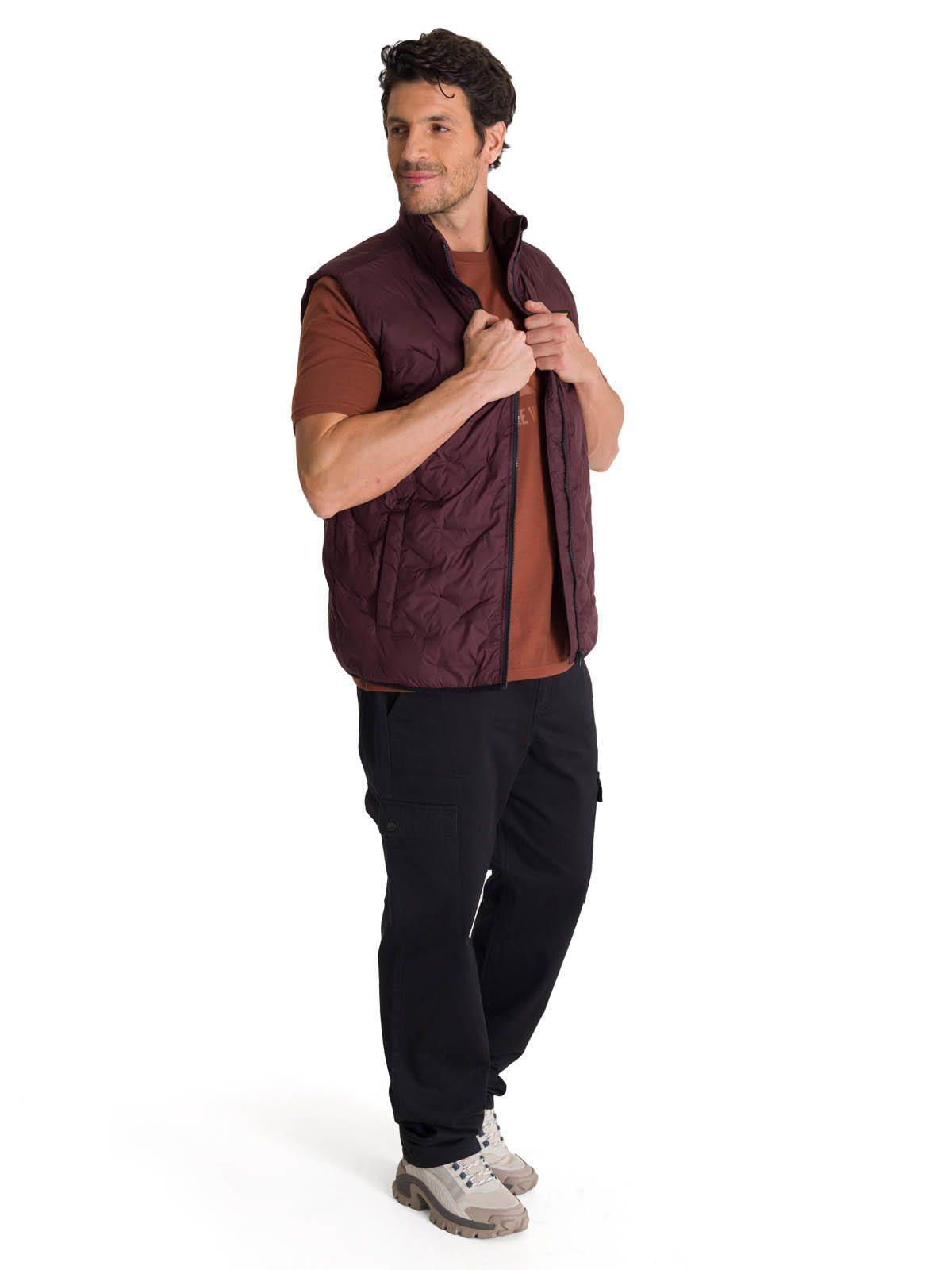 Chaqueta Sin Mangas Hombre Bonded Burdeo-5