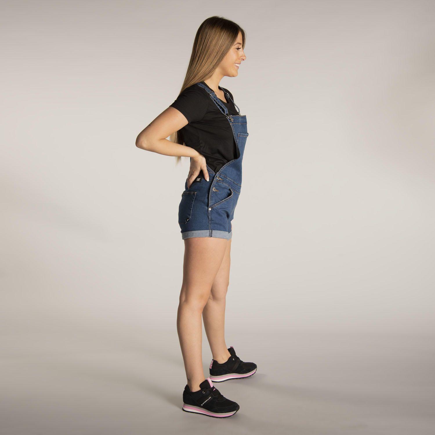 Jardinera Mujer W Denim Shortall Azul-1