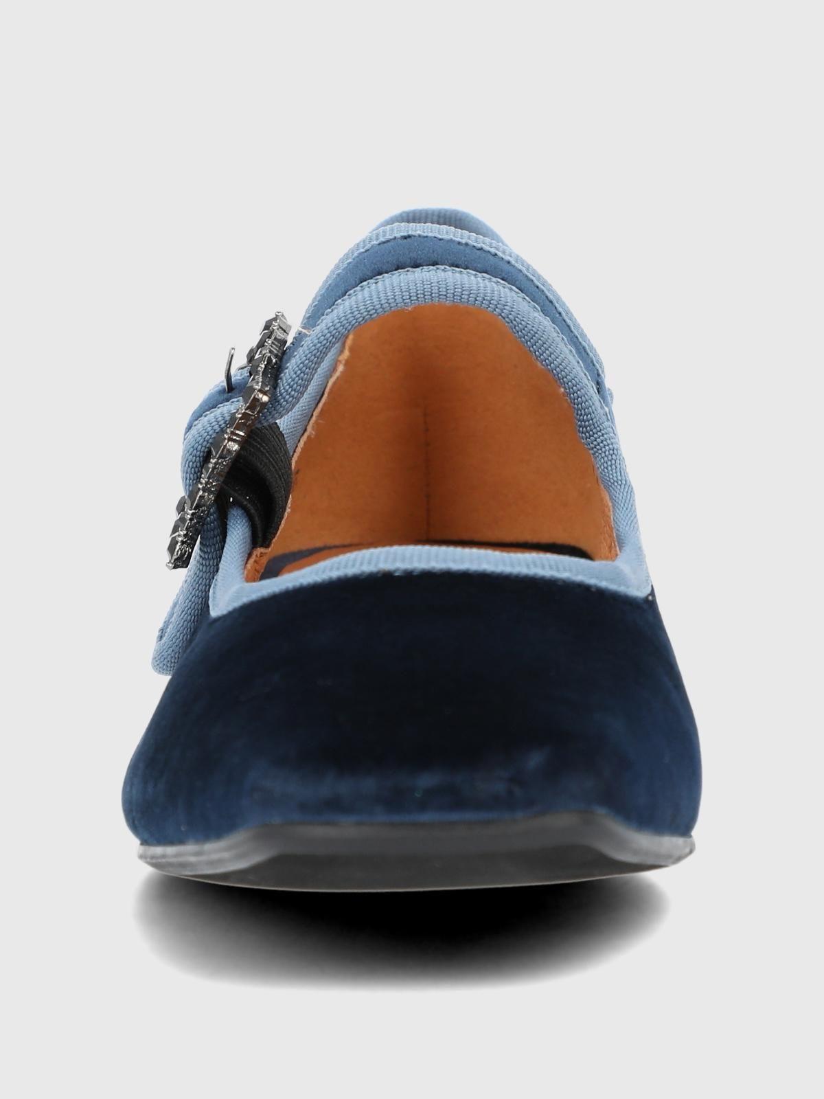 Ballerina Sintetico Mujer Hally Azul-3