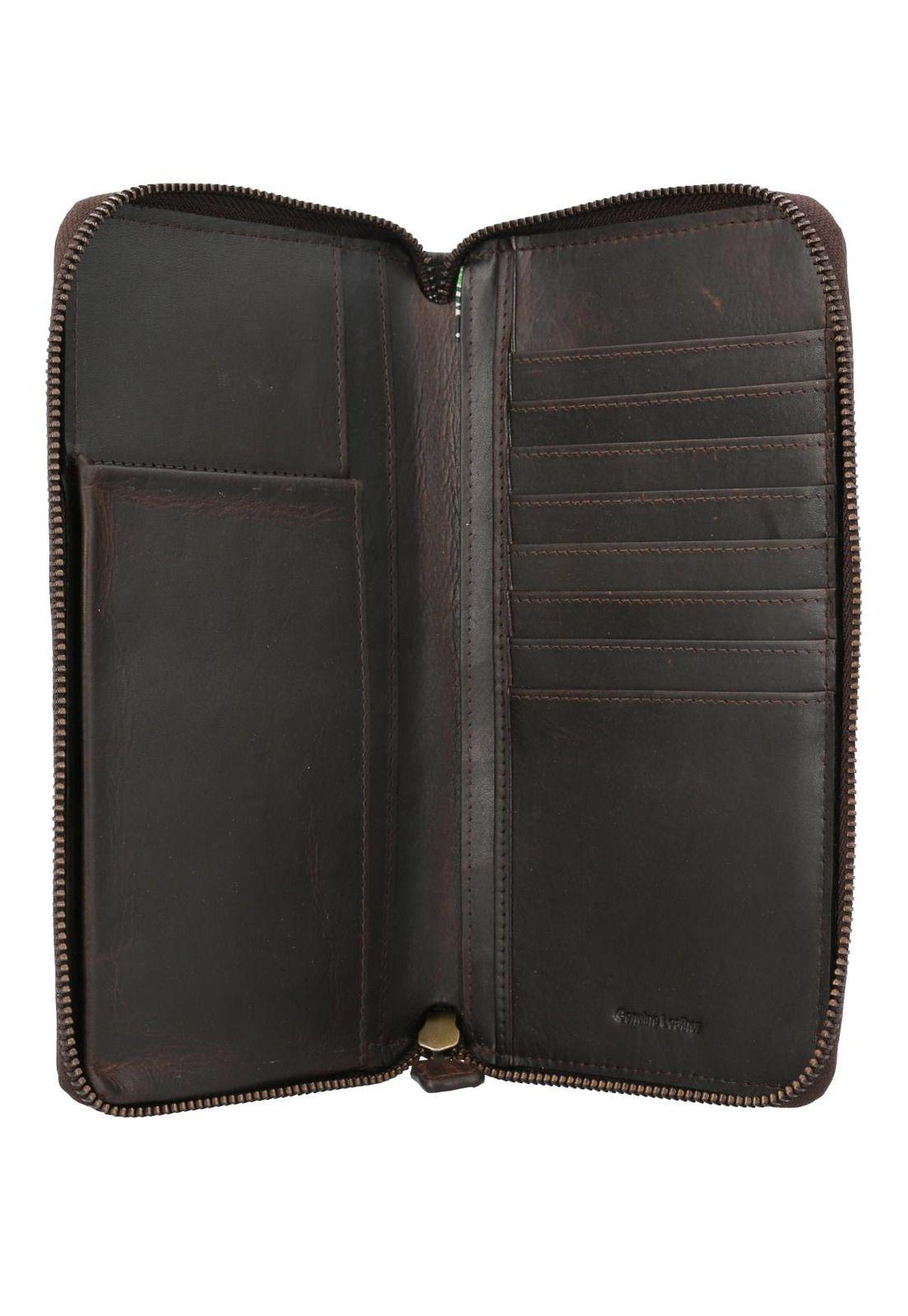 Porta Pasaporte Cuero Tc Passport Case Café-2