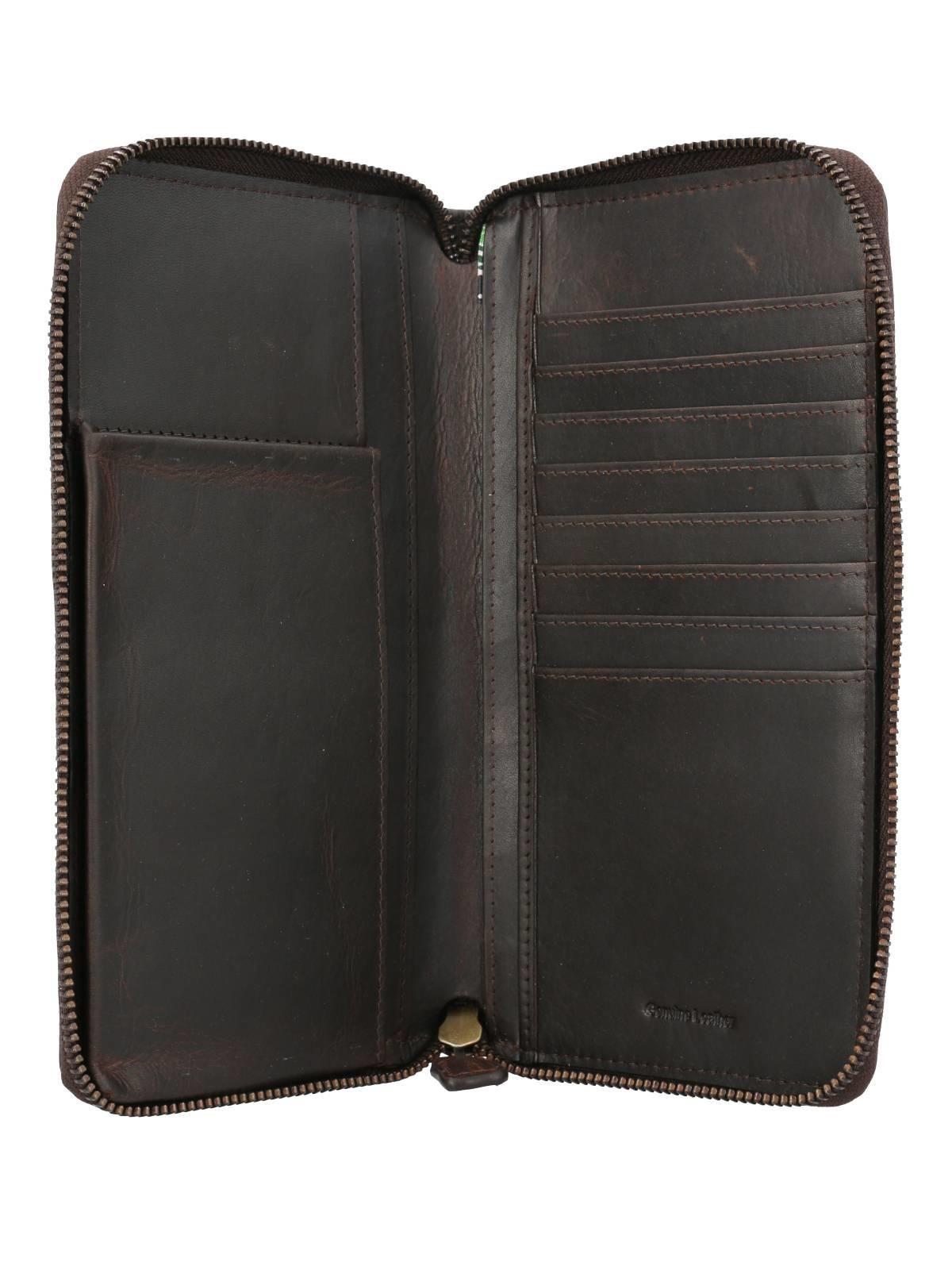 Porta Pasaporte Cuero Tc Passport Case Café-2