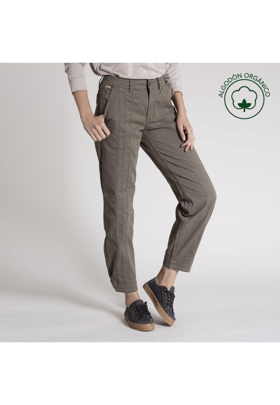Pantalon Mujer Patagonia Algodón Orgánico Verde-0