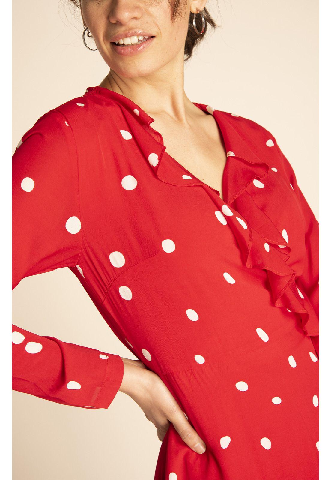 Vestido Viscosa Mujer Acer Rojo-3