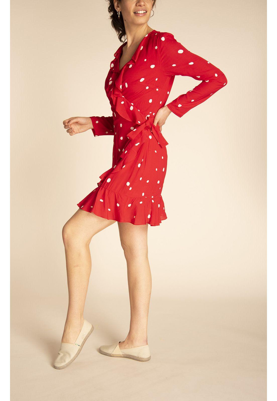 Vestido Viscosa Mujer Acer Rojo-6