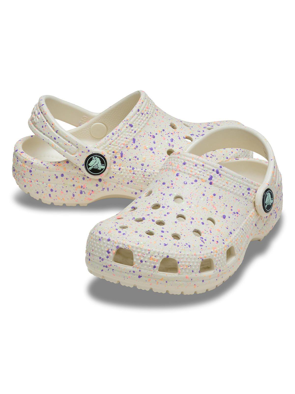 Zueco Niños Grandes Classic Glow Paint K Blanco-3