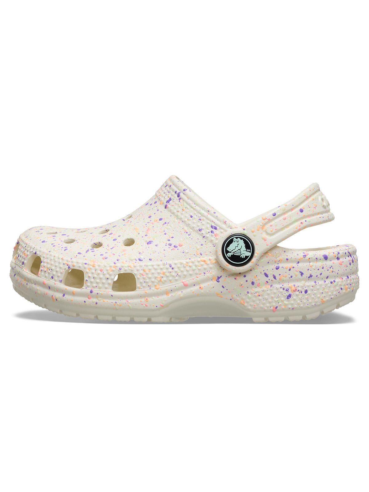 Zueco Niños Grandes Classic Glow Paint K Blanco-7