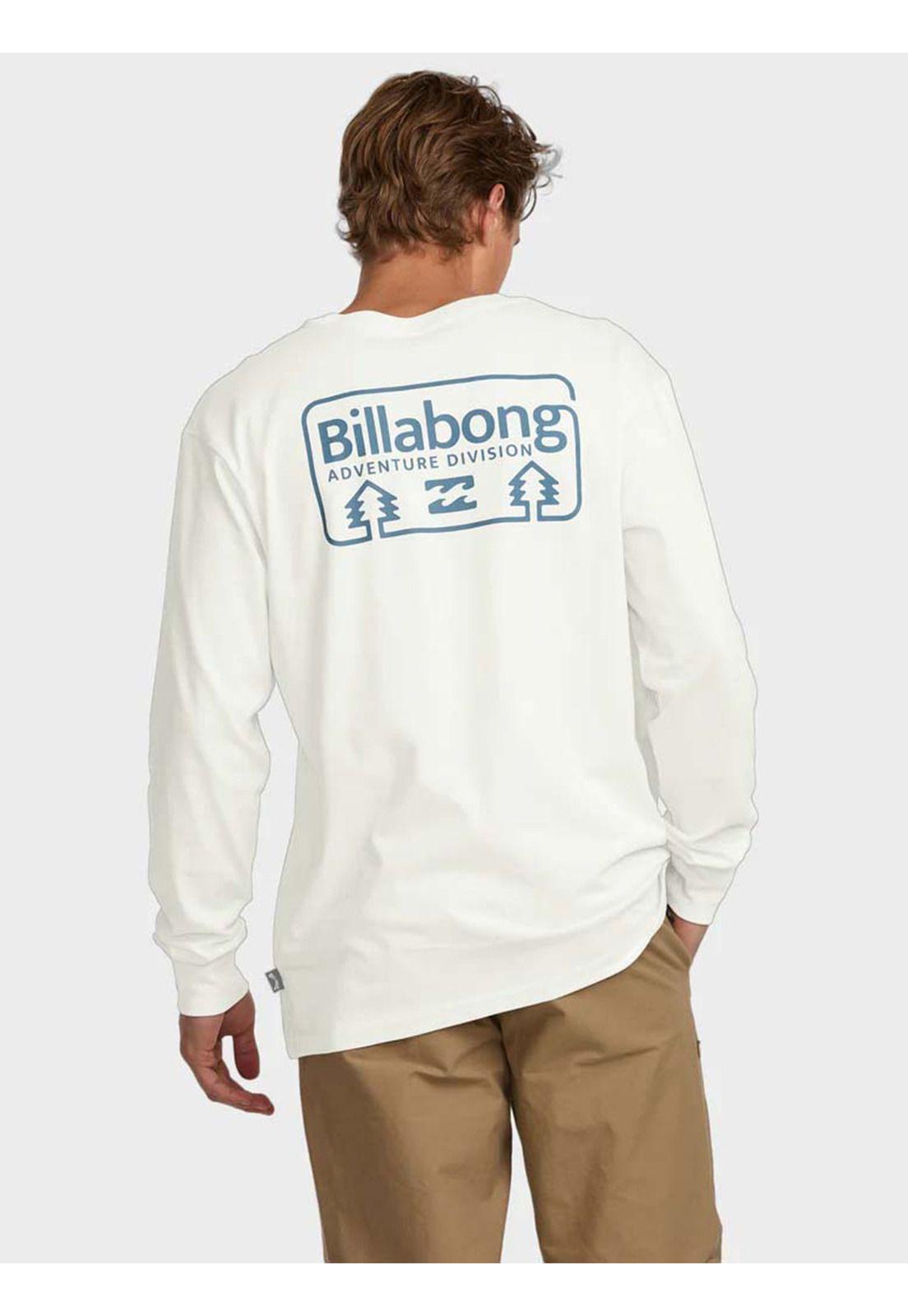 Polera Manga Larga Hombre Range A/Div Blanca Billabong-1