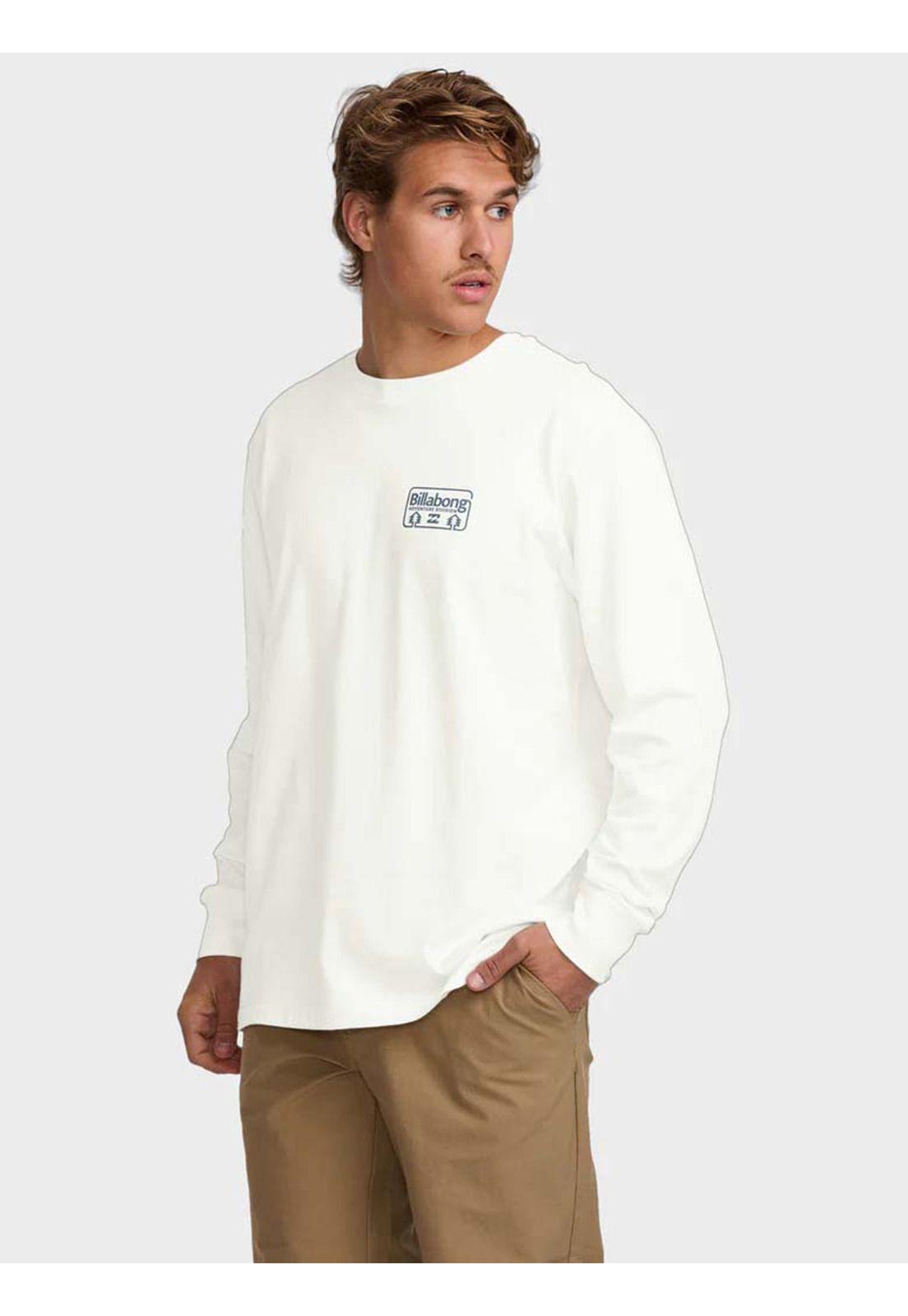 Polera Manga Larga Hombre Range A/Div Blanca Billabong-3