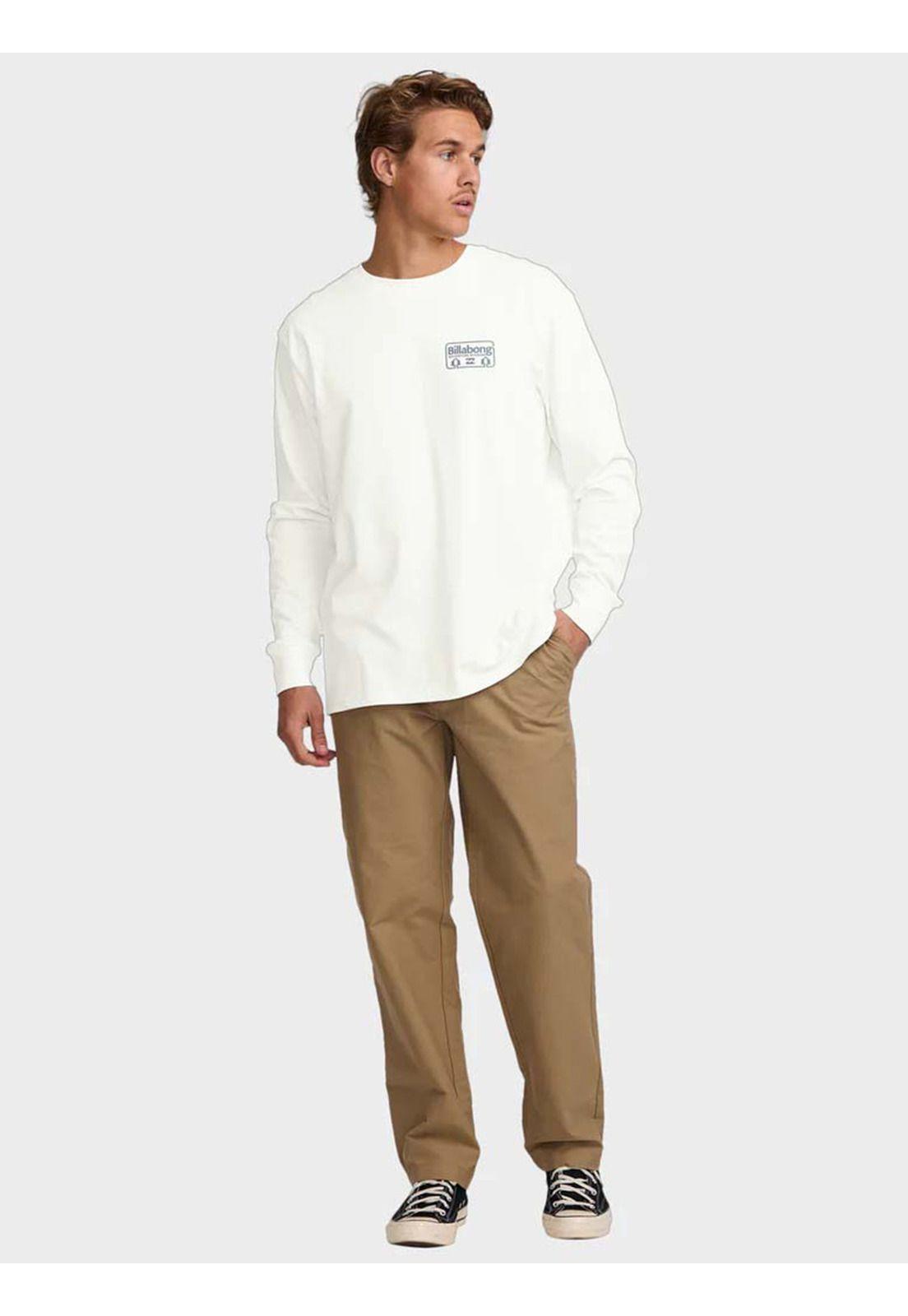 Polera Manga Larga Hombre Range A/Div Blanca Billabong-5