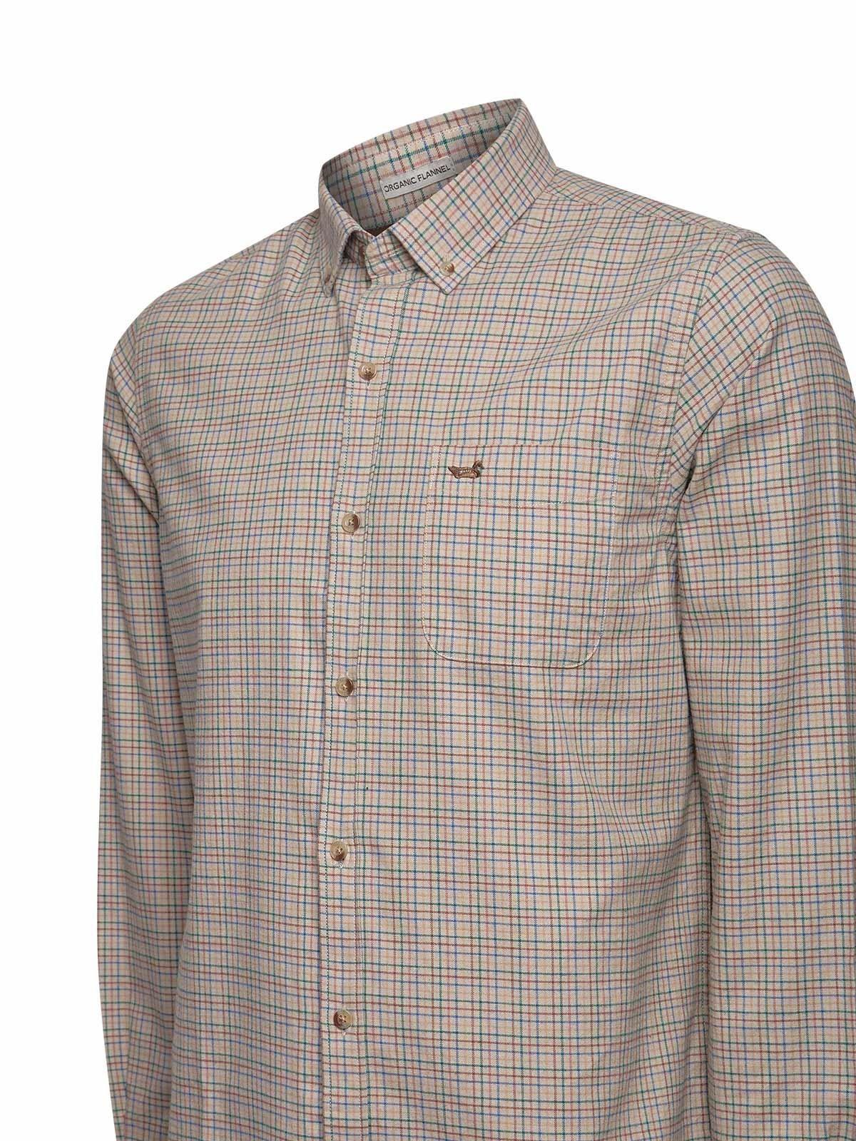 Camisa Algodón Orgánico Hombre Viyella Beige-3