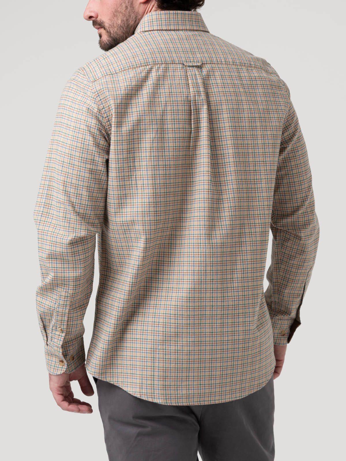 Camisa Algodón Orgánico Hombre Viyella Beige-5