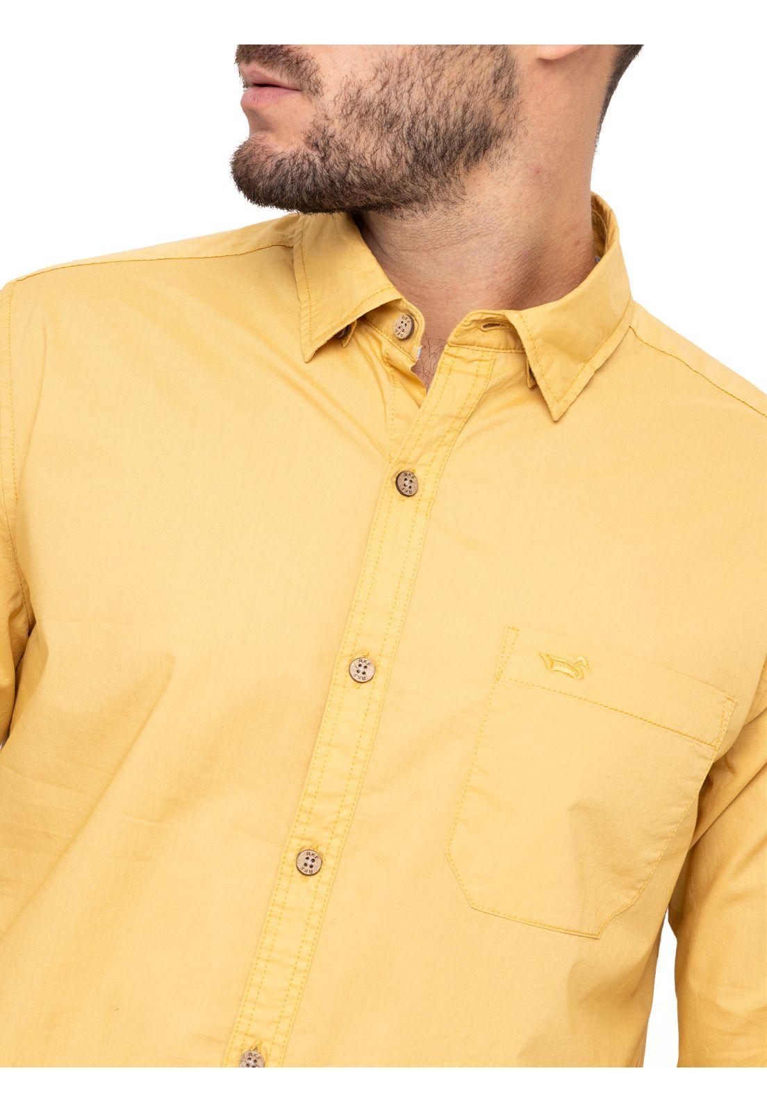 Camisa Algodón Orgánic Galiton Amarillo Hombre-7