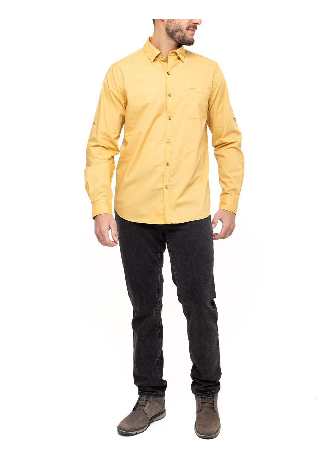 Camisa Algodón Orgánic Galiton Amarillo Hombre-9