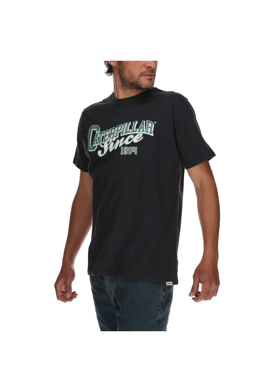 Polera Mc Hombre Varsity Series Tee Algodón Azul-1
