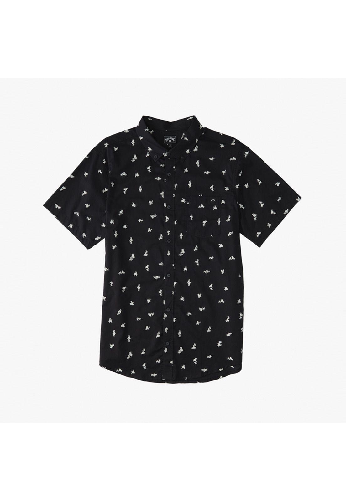 Camisa M/C Sundays Mini Ss M Wv Negro Hombre-0